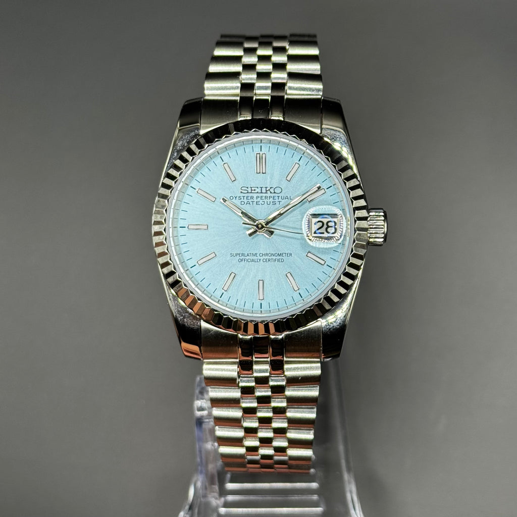 Seiko DateJust Light Blue