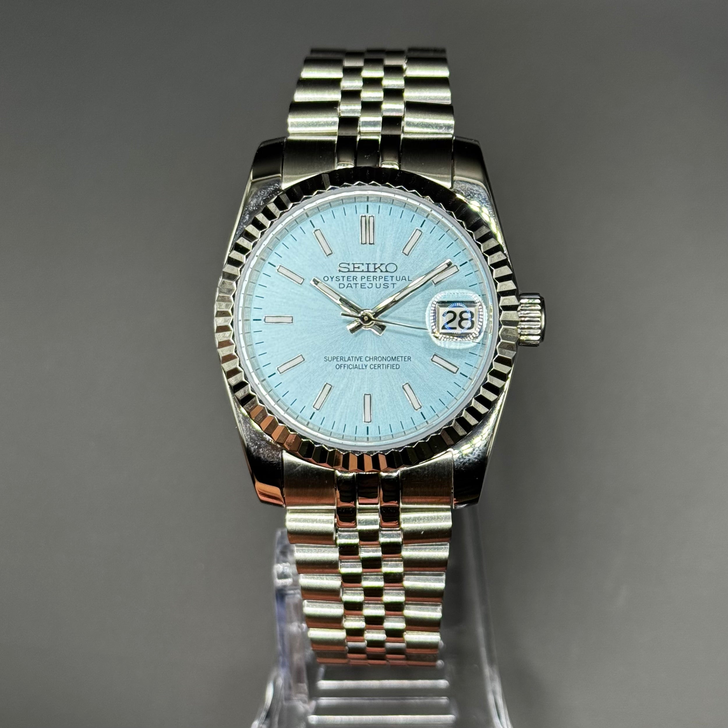 Seiko DateJust Light Blue