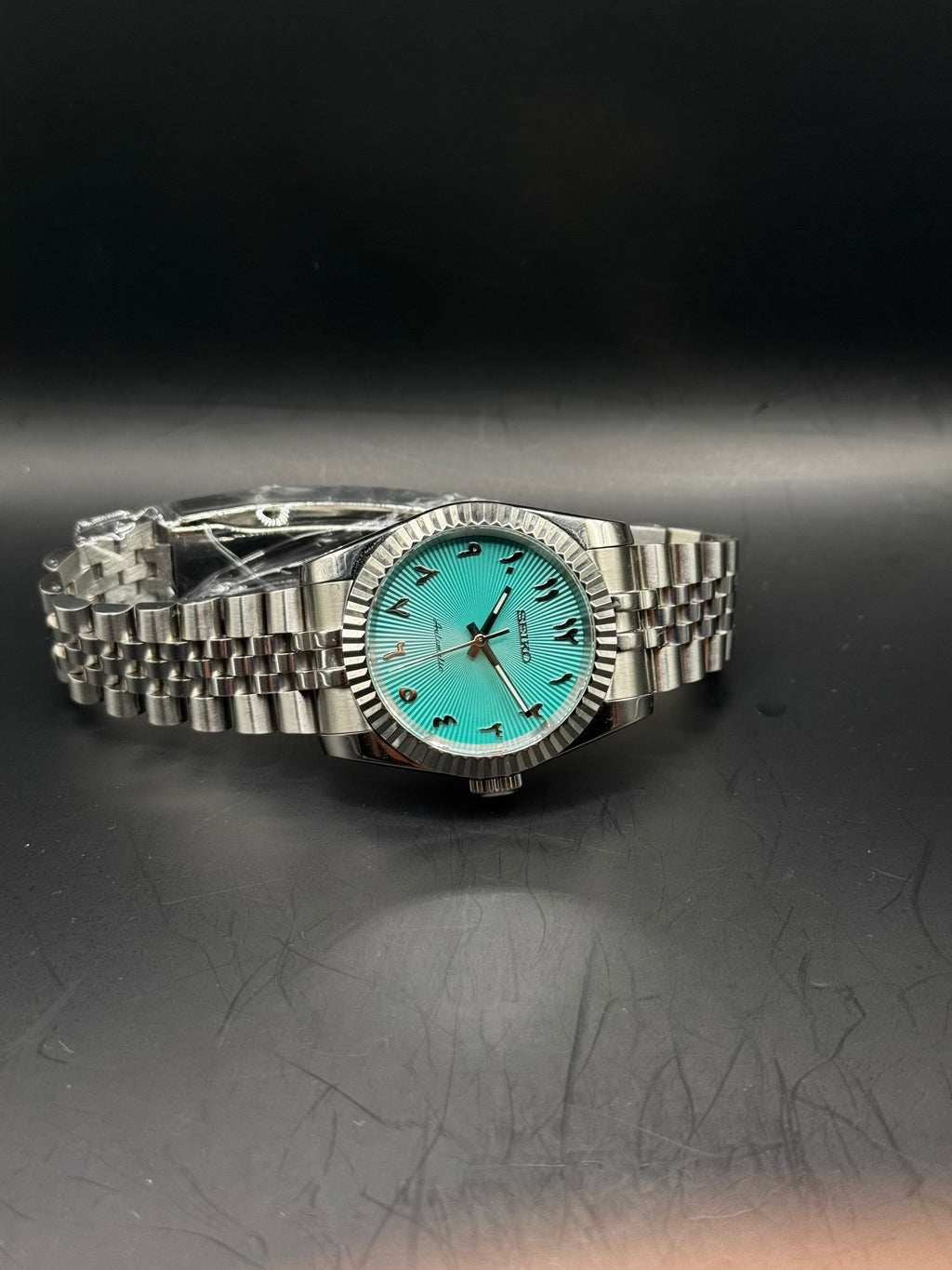 Seiko Arabic Tiffany Blue 36mm watch, alternate product view