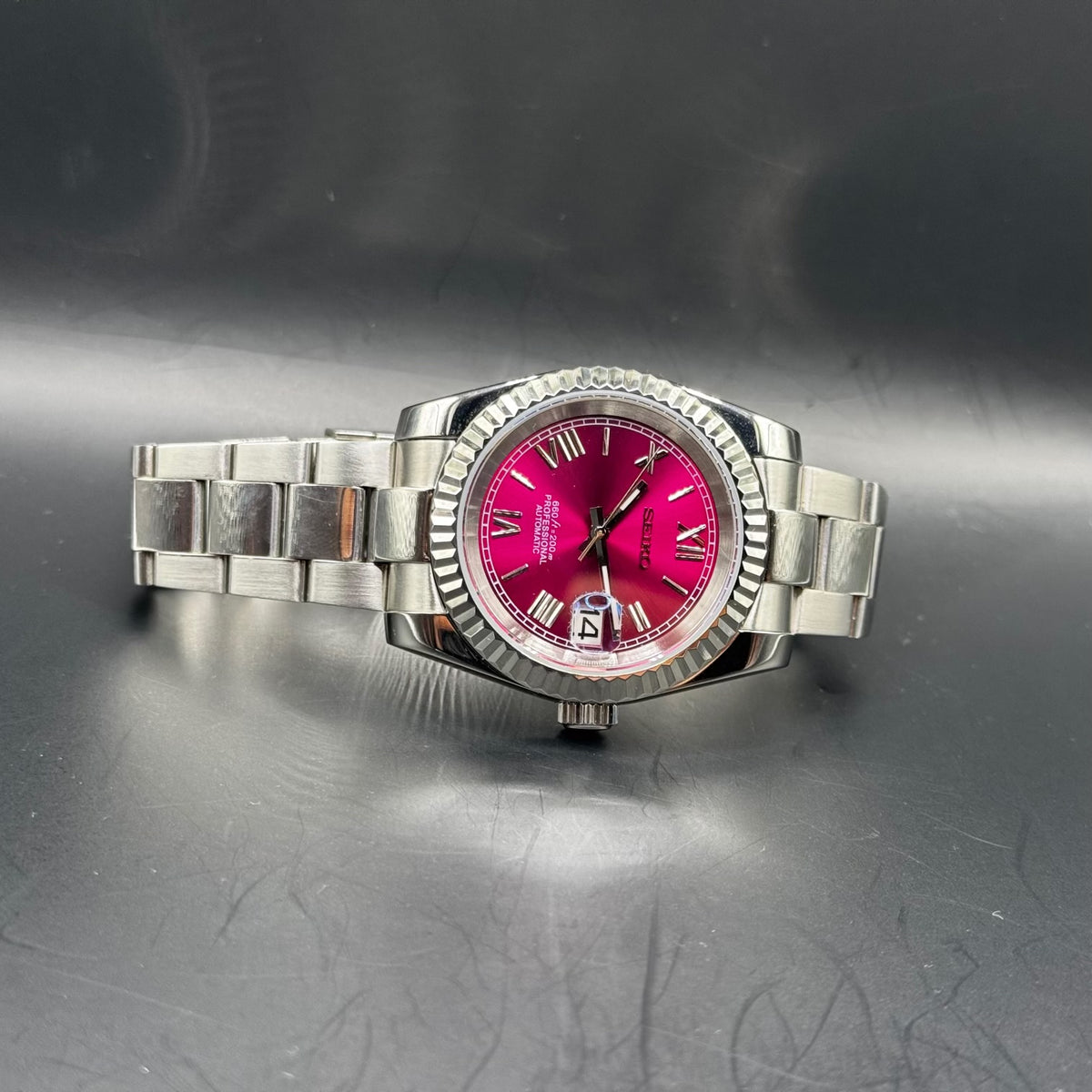 Seiko Roman Chrome Purple 39mm watch, alternate product view